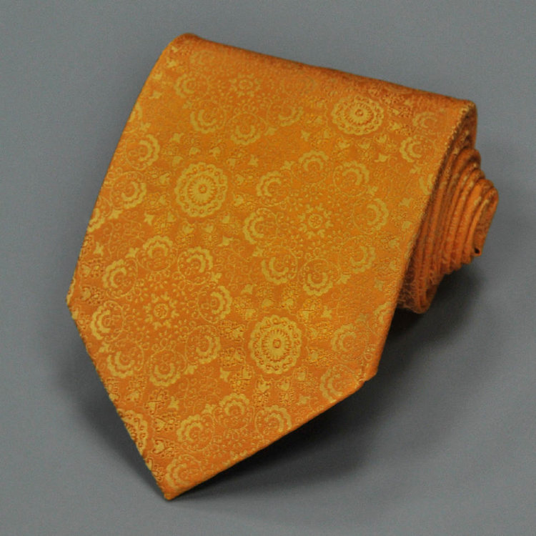 Галстук желто-оранжевого цвета hristian Lacroix 837200