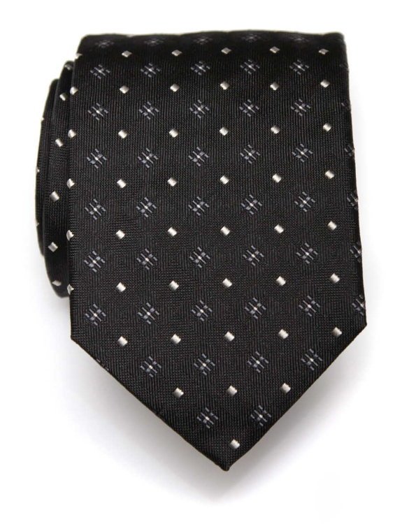 Красивый черный галстук Club Seta 8029