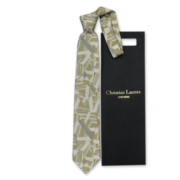 Оригинальный шелковый галстук в пастельных тонах Christian Lacroix 836571