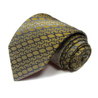 Оригинальный золотистый галстук Christian Lacroix с узором 814921