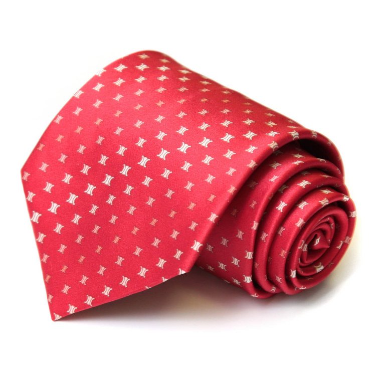 Красный галстук в мелкий рисунок Celine 58370