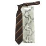 Классический коричневый галстук в полоски Roberto Cavalli 824785