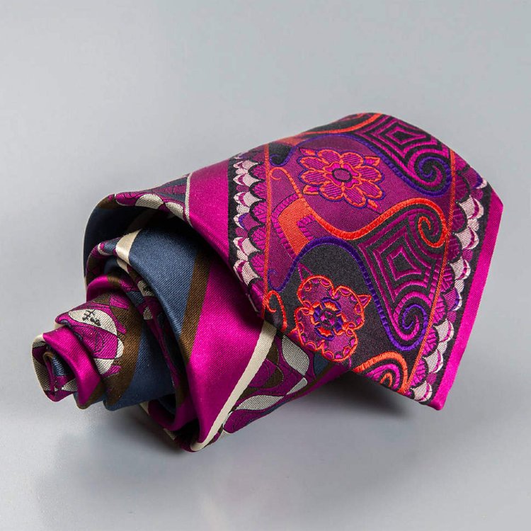 Стильный галстук в фиолетовых тонах Emilio Pucci 101949