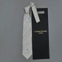 Нарядный шелковый галстук в светлых тонах Christian Lacroix 836050