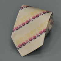 Праздничный галстук в бежевом тоне с цветами Christian Lacroix 836054