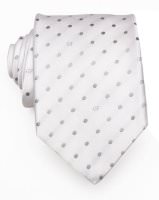 Белый свадебный галстук в горох GFFerre 1590