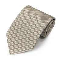 Строгий коричневый галстук в бежевую полоску Celine 820504