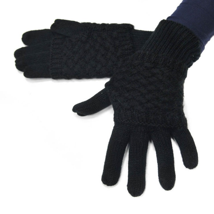 Классические черные перчатки в современном исполнении Marina Deste 834247