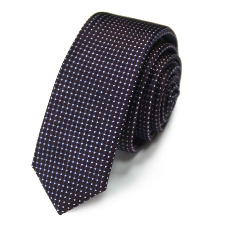 Терракотовый узкий галстук с белыми квадратами Laura Biagiotti 833805