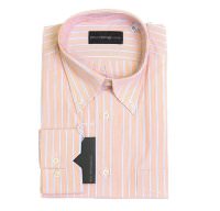 Мужская рубашка персикового цвета в полоску Enrico Coveri 26221