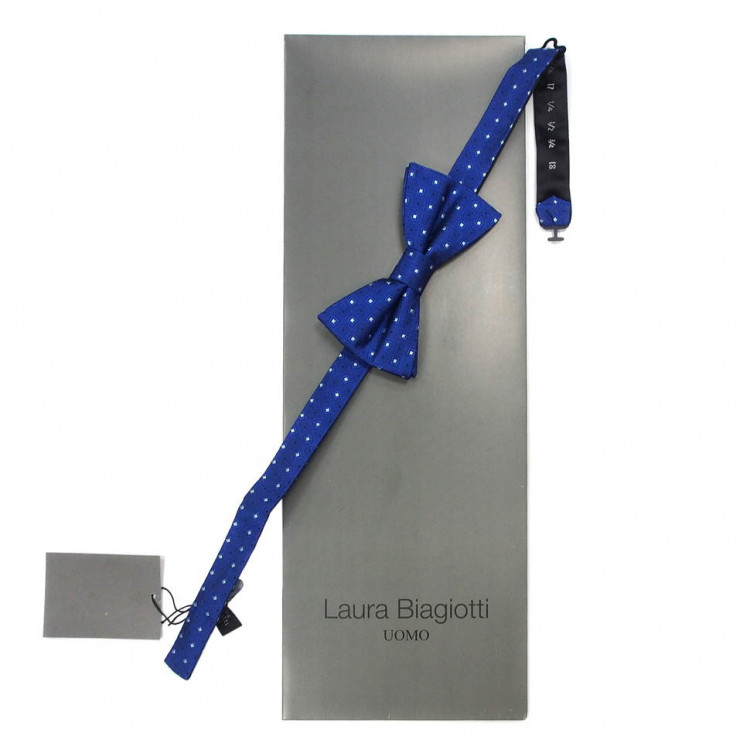 Ярко синяя бабочка в белый квадратик Laura Biagiotti 821836