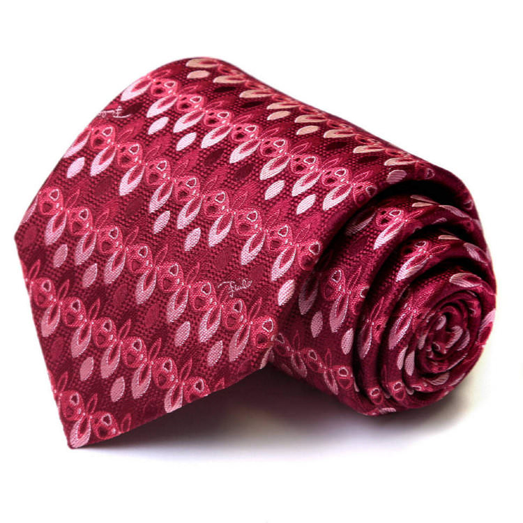 Красивый галстук в вишневых тонах Emilio Pucci 61899