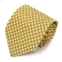 Желтый галстук с узором в оранжевую точку Celine 820511