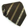 Коричневый стильный галстук с полосками Roberto Cavalli 824819