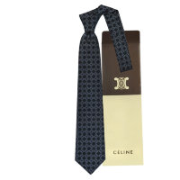 Черный галстук с серым рисунком Celine 838638