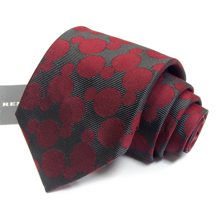 Модный галстук с красными кружочками Rene Lezard 811773