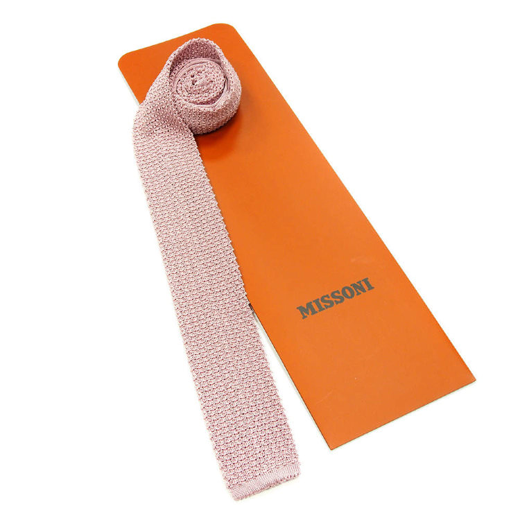 Розовый узкий галстук носок Missoni 810541