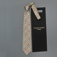 Стильный светло-серый галстук с нестандартным принтом Christian Lacroix 836646