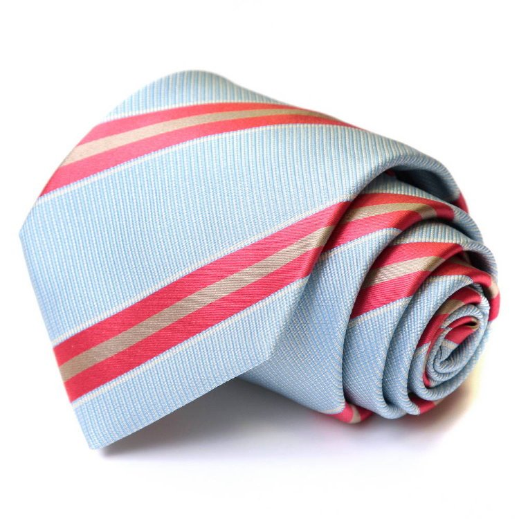 Светлый галстук в красную полоску Viktor Rolf 55914