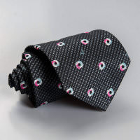 Черный галстук с разноцветными кружочками Emilio Pucci 101979