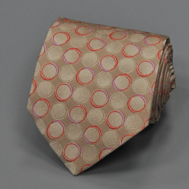Нарядный шелковый галстук с кружочками Christian Lacroix 836103