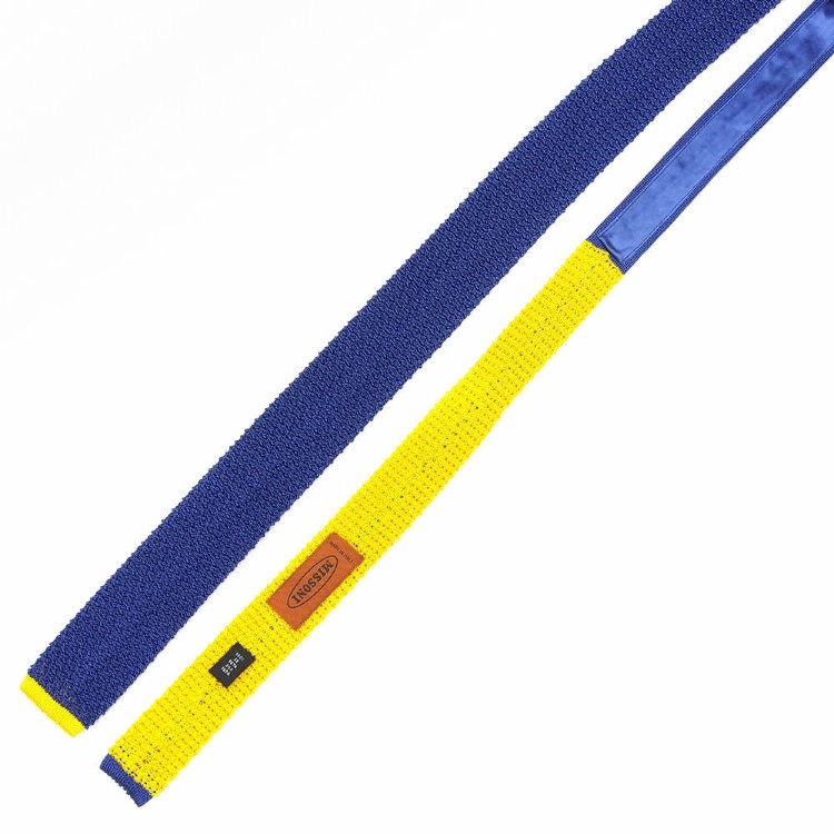 Яркий вязаный галстук с желтой вставкой Missoni 810561