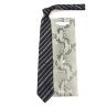 Черно-серый шелковый галстук в полоску Roberto Cavalli 824884