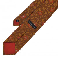 Коричневый галстук в цветочек Christian Lacroix 837301
