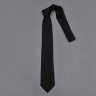 Классический черный однотонный галстук 843605