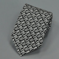 Черно-серый мужской галстук с абстрактным принтом Christian Lacroix 836696