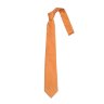 Однотонный оранжевый галстук в клетку 843612