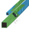 Яркий двухцветный контрастный галстук Kenzo Takada 826100