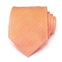 Стильный бледно-оранжевый мужской галстук