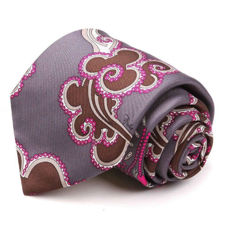 Темный галстук с красивым узором Emilio Pucci 66752