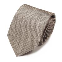 Светло-коричневый галстук жаккардового плетения Club Seta 820858
