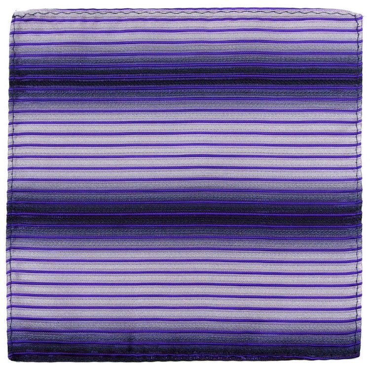 Фиолетовый карманный платок с полосками 820222