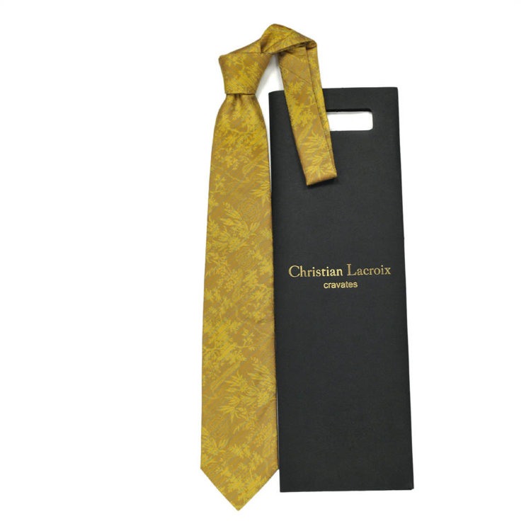 Модный галстук золотистого цвета Christian Lacroix 837331