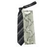 Черный галстук с серыми полосками различными по ширине Roberto Cavalli 824941