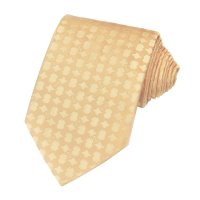Шелковый желтый галстук с интересным жаккардовым рисунком Celine 825608