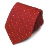 Рыжий дизайнерский галстук с жаккардовыми кругами и цветными точками Celine 822987