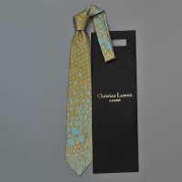 Замечательный галстук из шелка с горошками и квадратиками Christian Lacroix 836166