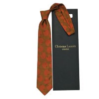 Молодежный коричнево-оранжевый галстук Christian Lacroix 837346