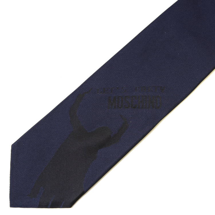 Оригинальный темно-синий галстук Moschino 35733