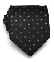 Черно-серый классический и удлиненный мужской галстук ClubSeta 8103