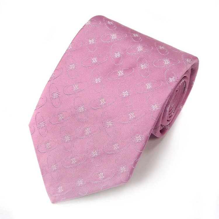 Бледно - розовый галстук с плетением овал Celine 820612