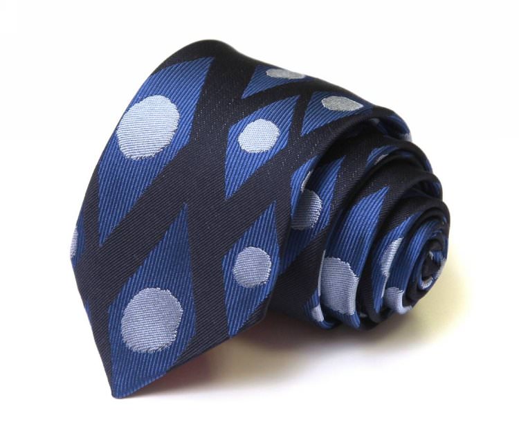 Синий галстук с рисунком Christian Lacroix 31917