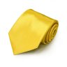 Однотонный атласный желтый галстук 843662