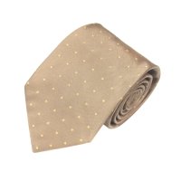 Светло-коричневый галстук в бежевый горошек Celine 820239