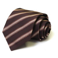 Коричневый галстук в полоску Moschino 33852