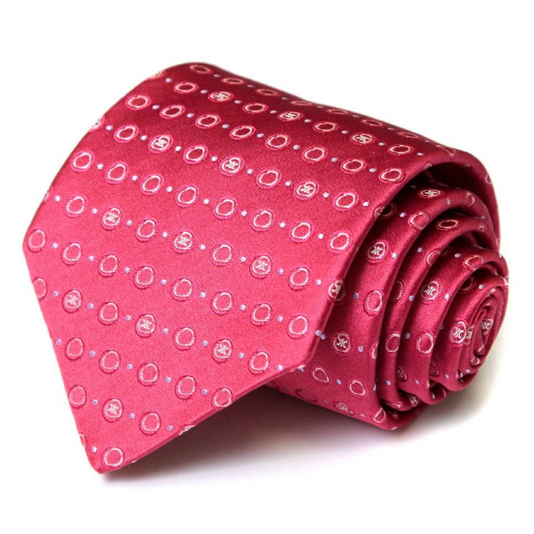 Темно-вишневый жаккардовый галстук Celine 58627